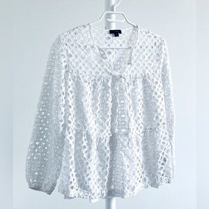 J. Crew Eyelet Blouse